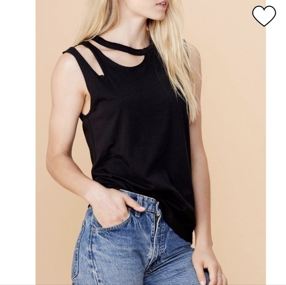 LNA revolve double cut tank black 100% Cotton small - Picture 13 of 14